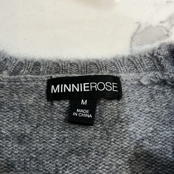 Minnie Rose wool/cashmere gray sweater - Picture 3 of 6